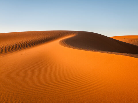 Desert Sand Dunes with Patterns and Lines