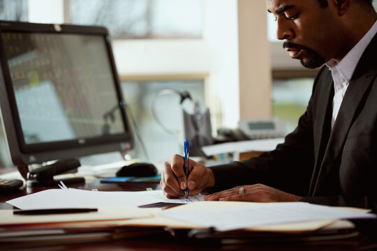 Lawyer: Reviewing Important Document