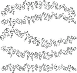 vector cartoon unicorn background design