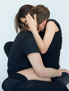 romatic couple hugging