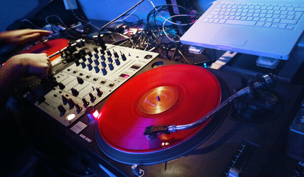 dj setup closeup