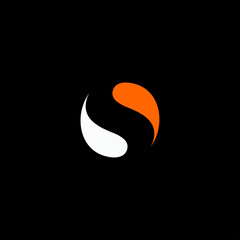 S letter logo, yin yang icon design template element
 - obrazy, fototapety, plakaty