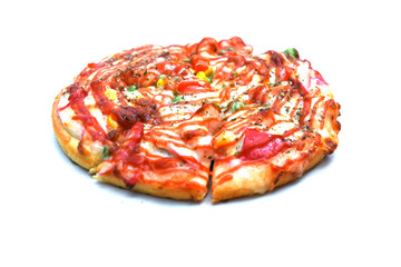 pizza isolated on white background