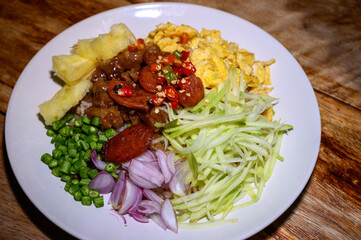 Rice Seasoned with Shrimp Paste Khao Kluk Kapi