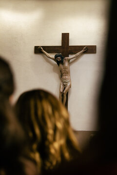 Jesus Christ sculpture in christian catholic religious ceremony