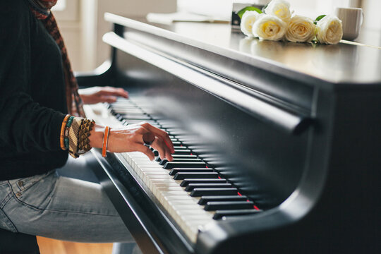 Woman Playing the Piano