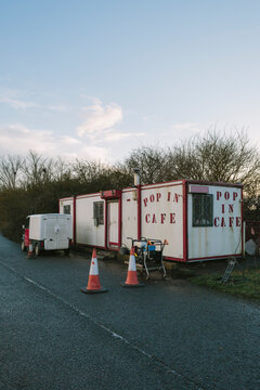 Roadside diner (snack bar) worn and desolate