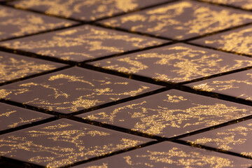patterned construction tiles on a light background