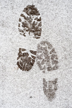 Footprints on the Sidewalk