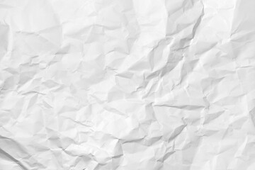 White crumpled paper texture background.	