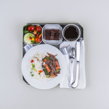 First Class Airline Dinner Sure Beats the Coach Meal