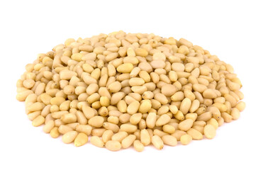 pine nuts isolated on white background