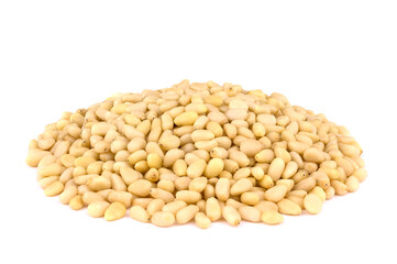 pine nuts isolated on white background