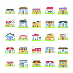 House Buildings Vector Icons