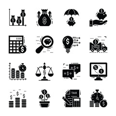 Set Of Finance And Tax Icons