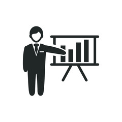 Businessman presentation icon