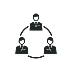Businessman teamwork icon