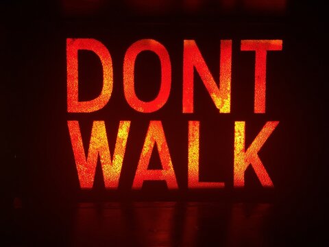 Dont Walk Sign Closeup