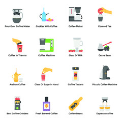 Coffee Production Flat Vectors Pack