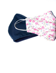 Mask and telephone, ready to protect and cope. Covid-19 on a white background