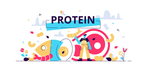 Protein vector illustration. Flat tiny