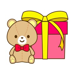 くまのぬいぐるみのプレゼント