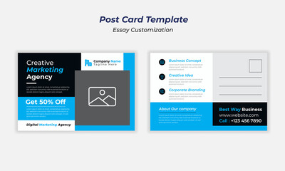 Corporate Postcard, Real estate postcard template, Postcard template