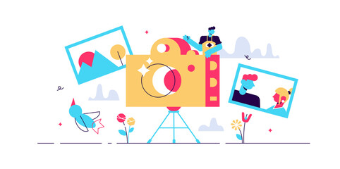 Photographer occupation vector illustration. Flat