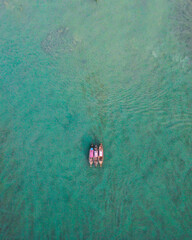 Aerial drone shot of Railay Beach, Krabi, Thailand