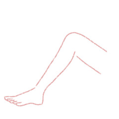 ふくらはぎ　健康　身体　脚　水彩　手描き