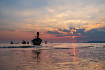 Sunset in Ao Nang Krabi province