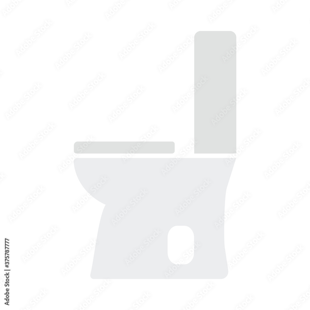 Sticker toilet bowl icon