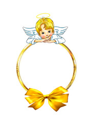 Vorlage Template Engel Engelchen niedlich süß hübsch Ring gold Schleife Ehe Jubiläum Feiertag Hochzeit layout design Freude freudig Gruß Karte Spruch- Valentin herzlich feierlich festlich edel glanz