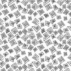 Hand drawn abstract seamless pattern. Vector doodling collection. Scribble illustration