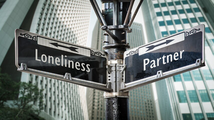 Street Sign Partner versus Loneliness