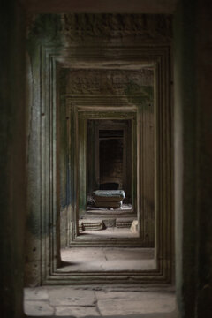 Tunnel in Cambodian temple