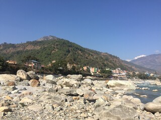 Nature Pokhara Nepal HILL,MOUNTAINS,BLUE SKY and RIVER