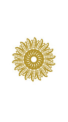 sunflower mandala, very suitable for wall furniture, decoration and others