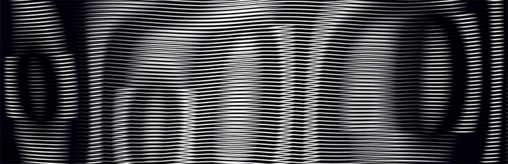 Monochrome abstract background with moire effect of lines. Can be used as design of books, websites, accessories for phones and tablet.Background for title, image for blog. Vector illustration.