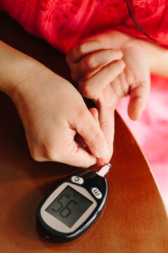 Woman Doing the Sugar Test