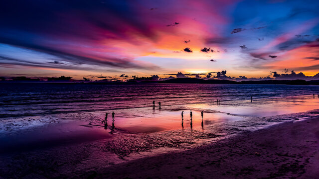 Dramatic Sunset captured at Karabi, Thailand 