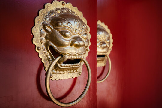 The lion head door knocker