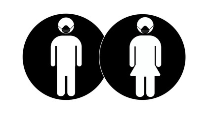 Men and women icon isolated