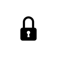padlock icon vector symbol of security isolated illustration white background