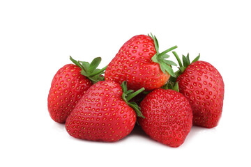 Fototapeta na wymiar Strawberries isolated on a white background.
