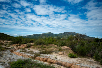 mountain landscape with blue sky