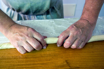 Forn de Can Salem, ensaimadas. Algaida. Mallorca. Baleares. España.