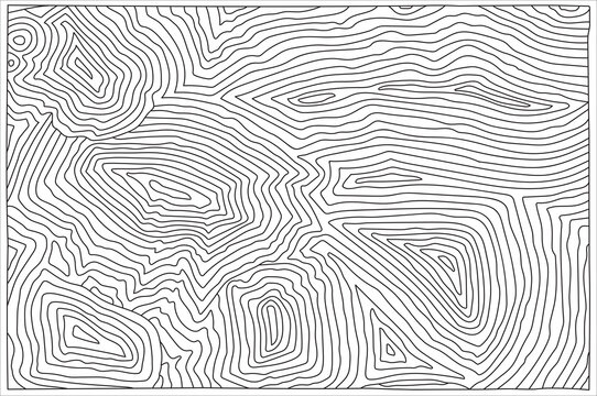 Hand drawn monochrome texture of curved lines, minimalist background
