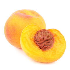 Peach isolated on a white background