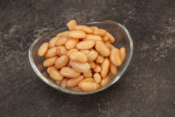 White beans kidney in the bowl